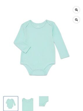 NWT Size 6-9 months Long-Sleeve Solid Sage One-Piece Bodysuit